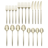 Lenox Cambridge Gaze Champagne Satin 20-Piece Flatware Set NO COLOR METAL 505220CKW12R