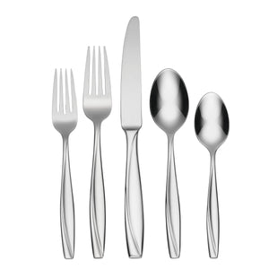 Lenox Oneida Camlynn Mirror 20 Piece Everyday Flatware Set, Service for 4 Metallic, STAINLESS METAL H222020AL20