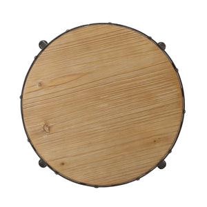 English Elm Christopher Knight Home® - Industrial Firwood Adjustable Swivel Barstools Set of 2 — Rustic Pewter Iron Frame, Height-Adjustable Comfort 67373.00