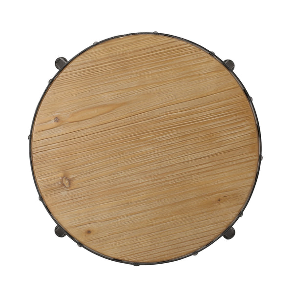 English Elm Christopher Knight Home® - Industrial Firwood Adjustable Swivel Barstools Set of 2 — Rustic Pewter Iron Frame, Height-Adjustable Comfort 67373.00