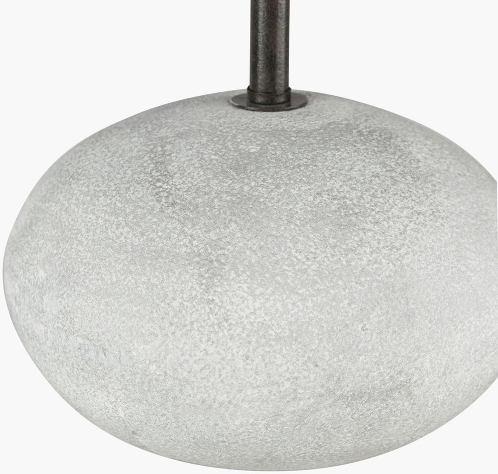 Surya Rigby Modern 32" Accent Table Lamp In Stone, Linen & Metal - Stylish Lighting For Home & Office Body, Metallic ,Bronze,Base, Gray,Finial, Metallic ,Bronze,Harp, Metallic ,Brass,Cord, Translucent Iron,Stone,Linen,Iron Rgb-001