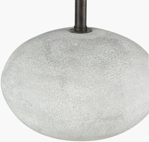 Surya Rigby Modern 32" Accent Table Lamp In Stone, Linen & Metal - Stylish Lighting For Home & Office Body, Metallic ,Bronze,Base, Gray,Finial, Metallic ,Bronze,Harp, Metallic ,Brass,Cord, Translucent Iron,Stone,Linen,Iron Rgb-001