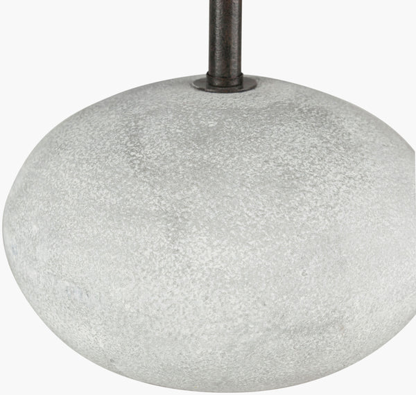 Surya Rigby Modern 32" Accent Table Lamp In Stone, Linen & Metal - Stylish Lighting For Home & Office Body, Metallic ,Bronze,Base, Gray,Finial, Metallic ,Bronze,Harp, Metallic ,Brass,Cord, Translucent Iron,Stone,Linen,Iron Rgb-001