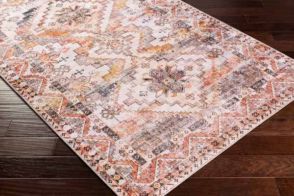 Livabliss Regen Flatweave Polyester Accent Rug Traditional Pattern for Entryways and Kitchens Ivory, Mustard 2' x 3' RGE2309-23