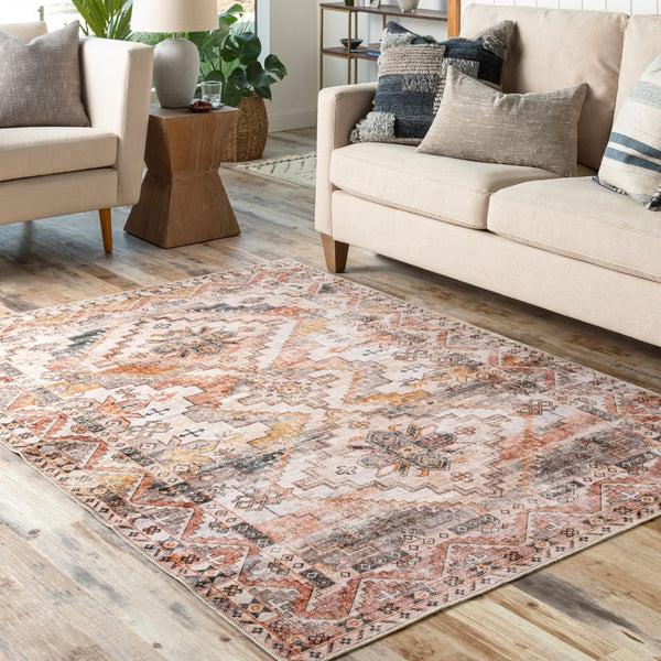 Livabliss Regen Flatweave Polyester Accent Rug Traditional Pattern for Entryways and Kitchens Ivory, Mustard 2' x 3' RGE2309-23