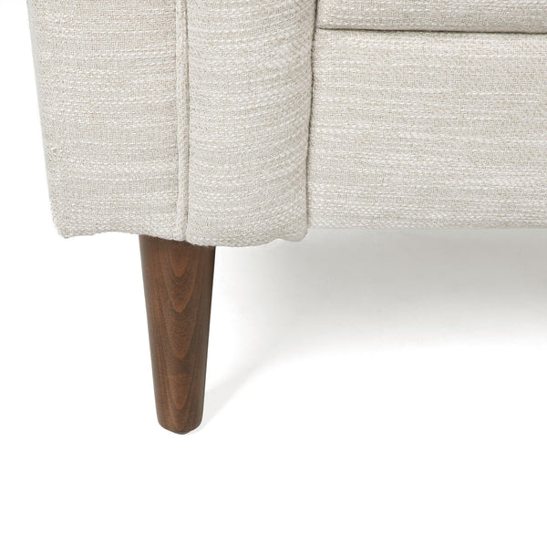 English Elm Christopher Knight Home® - LOVESEAT Diamond-Tufted PU Upholstery with Button Stitching, Tapered Birch Legs, Contemporary Chic Beige 72248.00FBGE