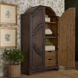 Revival Row 2-Door Armoire Brown with Chimney Smoke Finish P348120 Pulaski Furniture