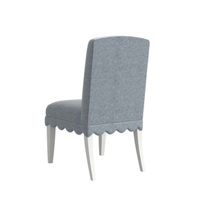 A.R.T. Furniture Haven Upholstered Side Chair - Vintage Cottage Chic Design in Light Blue with Scalloped Detailing 339200-2367