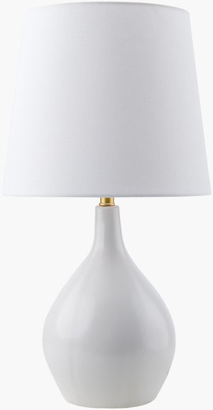 Livabliss Rugged Ceramic Steel Table Lamp with Polyester Shade for Warm Ambient Living Room Glow RGG-001