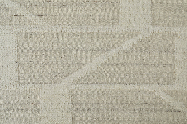 Feizy Rugs Ashby Hand-woven Wool Rug - Timeless Geometric Design In Muted Neutrals For Elegant Spaces Tan,Ivory Wool Ash8908fbgeivye50