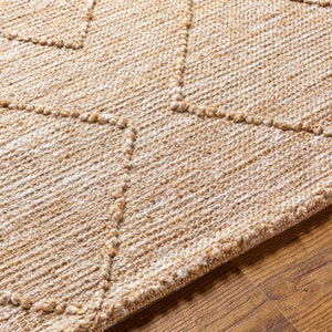 Surya Regal Modern 2' X 3' Handmade Area Rug - Durable Jute And Polyester Blend For Elegant Living Spaces Tan Jute,Polyester Rgl2302-810