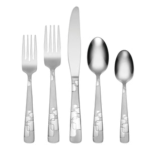 Lenox Oneida Quadratic 20 Piece Everyday Flatware Set, Service for 4 Metallic, STAINLESS METAL H045020A