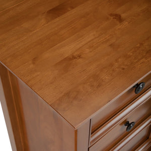 English Elm Amherst Medium Storage Cabinet - Stylish Solid Wood Design With Four Drawers & Adjustable Shelves B136P159433
