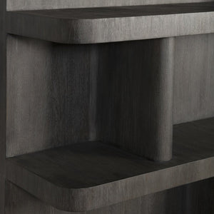 Bernhardt Bernhardt Boyd Etagere In Bracken Mahogany — 5-Shelf Midcentury-Rustic Display, Storage & Room Divider 338820