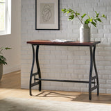 Christopher Knight Home® - Noble House - Ascutney Modern Industrial Handmade Acacia Wood Console Table, Dark Brown and Black