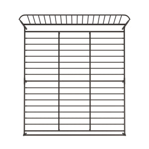 Homelegance By Top-Line Dante Metal Platform Bed with Curved Metal Headboard Dark Bronze Metal