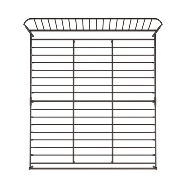 Homelegance By Top-Line Dante Metal Platform Bed with Curved Metal Headboard Dark Bronze Metal