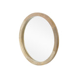 Christopher Knight Home® - Noble House - Cheval Modern Round Mirror with Mango Wood Frame