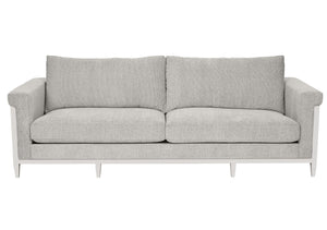 A.R.T. Furniture Atlas Sofa 100'' - Transitional Design With Fleur De Sel Finish, Cozy Chenille Fabric, And Comfort White Fabric In A Polyester,Chenille Blend,In A Gray And Beige Coloration 762521-5824