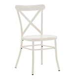 Homelegance By Top-Line Greta Metal Dining Chairs (Set of 2) White Metal