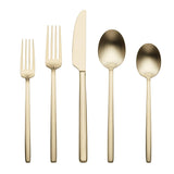 Lenox Oneida Dean Satin Champagne 20 Piece Flatware Set Metallic, STAINLESS METAL 896762