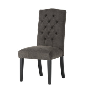 English Elm Harriet Tufted Crown Back Upholstered Dining Chairs Set of Two Formal Elegance 52322.00DGRY