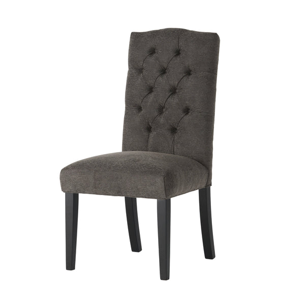 English Elm Harriet Tufted Crown Back Upholstered Dining Chairs Set of Two Formal Elegance 52322.00DGRY