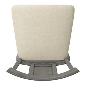 Homelegance By Top-Line Juliette Panel Back Wood Swivel Bar Stool Grey Rubberwood