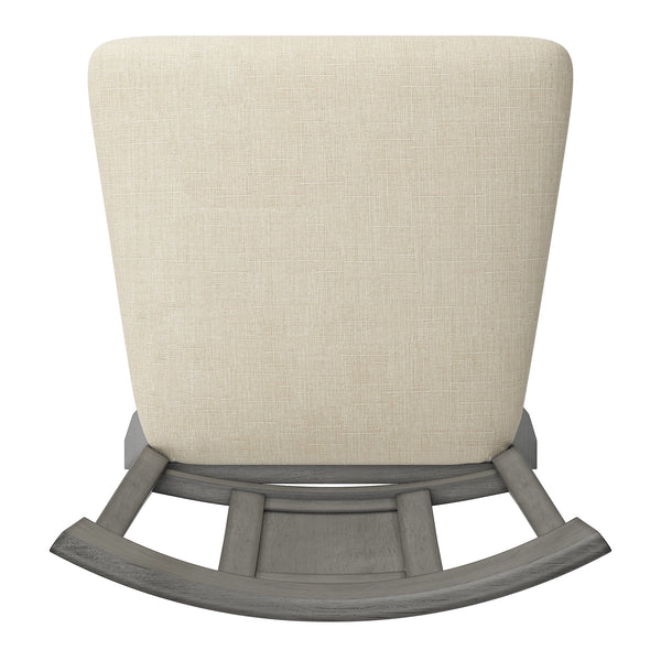 Homelegance By Top-Line Juliette Panel Back Wood Swivel Bar Stool Grey Rubberwood