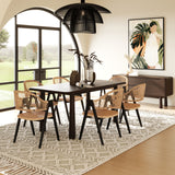 VIG Furniture Modrest Rhea - Modern 71" Dark Acacia Rectangular Dining Table VGWDMAR-DT1.8-DK