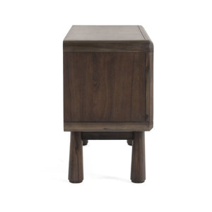 VIG Furniture Rhea Mid-Century Dark Acacia Buffet With Tapered Legs, Drawers & Cabinets For Stylish Storage VGWDMAR-BUF02-2D-DK