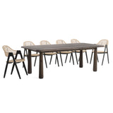 VIG Furniture Modrest Rhea - Modern 87" Dark Acacia Rectangular Dining Table VGWDMAR-DT2.2-DK