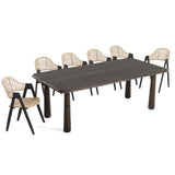 VIG Furniture Modrest Rhea - Modern 87" Dark Acacia Rectangular Dining Table VGWDMAR-DT2.2-DK