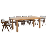 VIG Furniture Modrest Rhea - Modern 87" Natural Acacia Rectangular Dining Table VGWDMAR-DT2.2-NAT