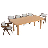 VIG Furniture Modrest Rhea - Modern 87" Natural Acacia Rectangular Dining Table VGWDMAR-DT2.2-NAT