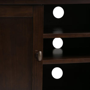 English Elm Warm Shaker Tv Media Stand - Handcrafted Tobacco Brown With Ample Storage & Timeless Design B136P159720-GIGA