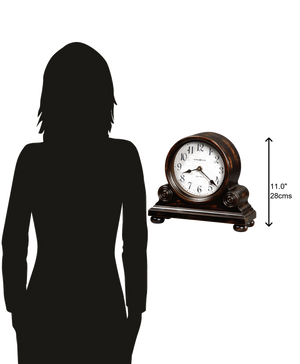 Hekman Furniture 635150 Murray Mantel Clock - Vintage Charm With Chimes, Durable Design & Elegant Wood Finish Worn Black (Brown Undertone) Murray Mantel Clock 635150