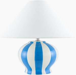 Livabliss Rethel Ceramic Art Deco Table Lamp with Linen Shade for Warm Ambient Bedroom Glow RHL-004