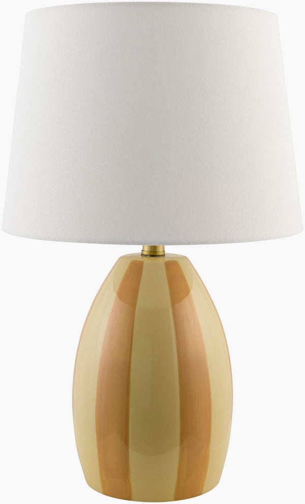 Livabliss Rethel Art Deco Ceramic Table Lamp with Linen Shade for Nightstand or Console RHL-007