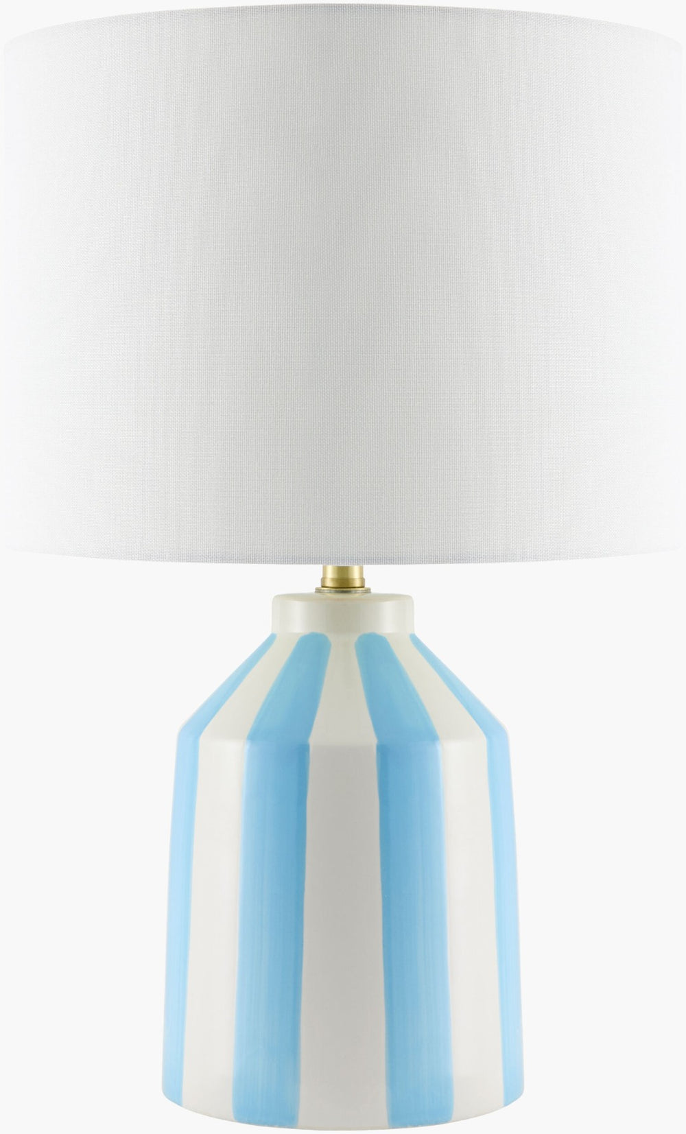 Livabliss Rethel Ceramic Art Deco Table Lamp with Linen Shade for Bedside or Entryway RHL-008