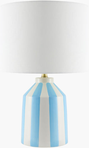 Livabliss Rethel Ceramic Art Deco Table Lamp with Linen Shade for Bedside or Entryway RHL-008
