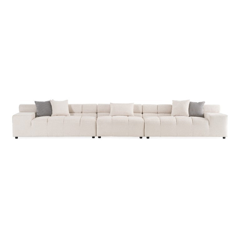 VIG Furniture Rhonda Modern Beige 3-Piece Modular Sectional Sofa, Seats 5, Foam Comfort, Durable Polyester Upholstery VGAH-SF2037-BGE