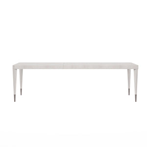 A.R.T. Furniture Mezzanine Dining Table In Dove Gray With Chamfered Edges, Leaf Extension & Nickel-finished Legs Light Gray Parawood And Poplar Solids,Maple Veneer,Steel 325220-2249