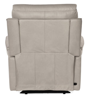 Hooker Furniture Lyra Zero Gravity Recliner With Power Headrest, Lumbar Support, Usb Port And Cupholder In Leather Light Gray SS608-PHZL1-091