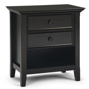 English Elm Amherst Hickory Brown Bedside Table with 2 Drawers, Solid Wood Handcrafted Finish, Transitional Style B136P159438