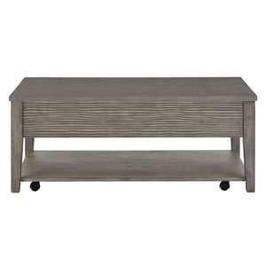 Homelegance By Top-Line Juniper Antique Grey Finish Grey Fiber Cement Table with Self Grey Wood