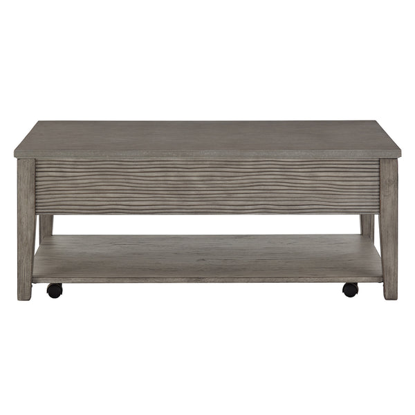 Homelegance By Top-Line Juniper Antique Grey Finish Grey Fiber Cement Table with Self Grey Wood