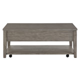 Homelegance By Top-Line Juniper Antique Grey Finish Grey Fiber Cement Table with Self Grey Wood