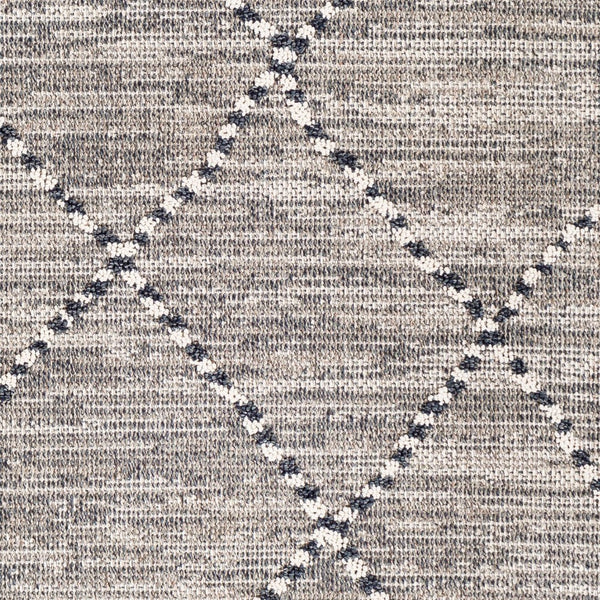 Livabliss Ariana Moroccan Geometric Polypropylene Woven Rug for Entryways and Accent Spaces Black, Gray 2' x 2'11" RIA2300-23
