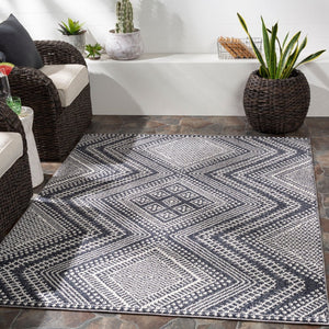 Livabliss Ariana Moroccan Geometric Polypropylene Area Rug for Entryway Bohemian Decor Black, Gray 2'2" x 3'9" RIA2301-2339